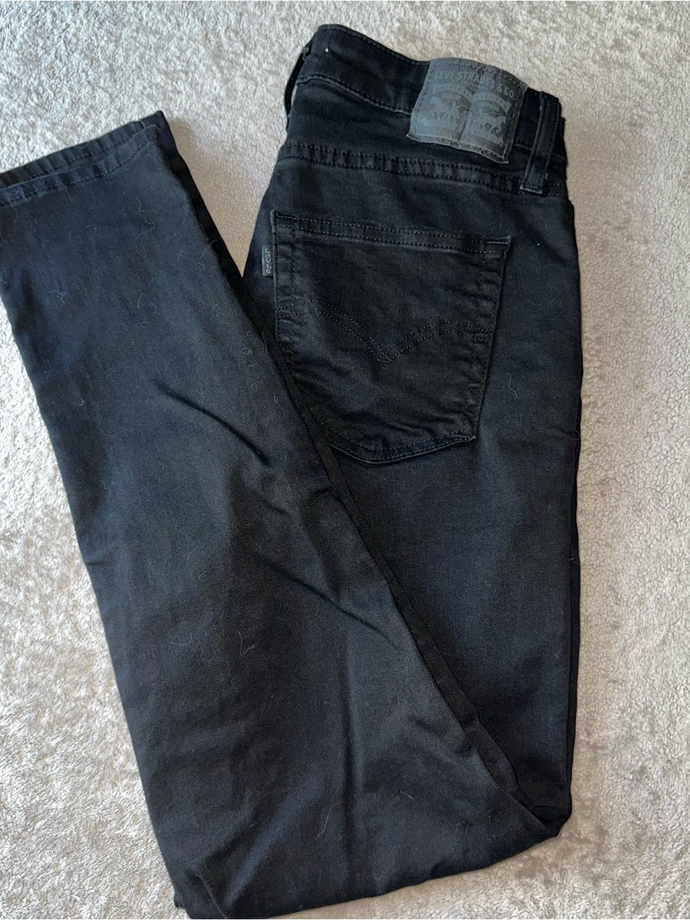 Levi’s 721 High Rise Skinny Jeans Womens Size 30 Black Stretch Denim